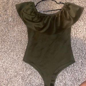 Size Large, Olive Green bodysuit